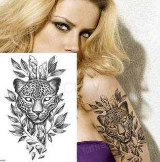 Voděodolné, dočasné tetovaní Jaguár (E591)