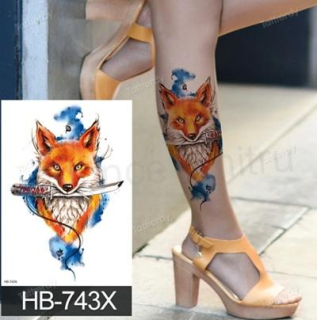 Voděodolné, dočasné tetovaní Fox Hound (E592)