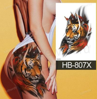 Voděodolné, dočasné tetovaní Tygr (E596)