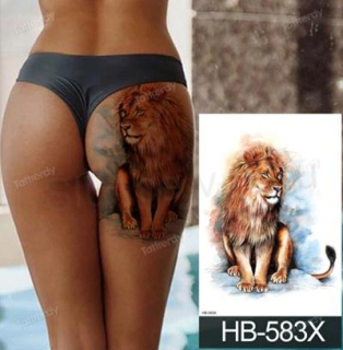 Voděodolné, dočasné tetovaní Lev (E597)