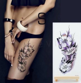 Voděodolné, dočasné tetovaní květy (E633)