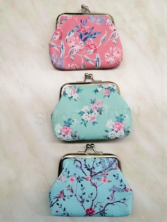 Peněženka na mince s květinami 3 barvy (J35)