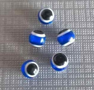 Plastový korálek Oko 8 mm | modré (AC244)
