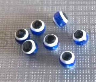 Plastový korálek Oko 6 mm | modré (AC246)