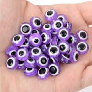 Plastový korálek Oko 5,5 x 10 mm | fialové (AC261)