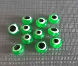 Plastový korálek Oko 5,5 x 10 mm | zelené (AC265)