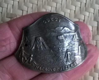 Turistický štítek na hůl - Doksy Máchovo Jezero (MB634)