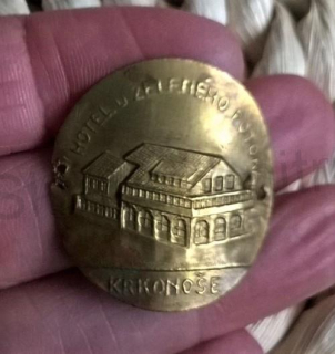 Turistický štítek na hůl - Hotel u Zeleného Potoka Krkonoše (MB654)