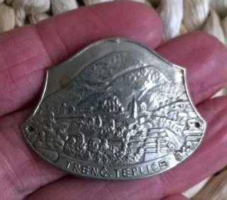 Turistický štítek na hůl - Trenč. Teplice (MB677)