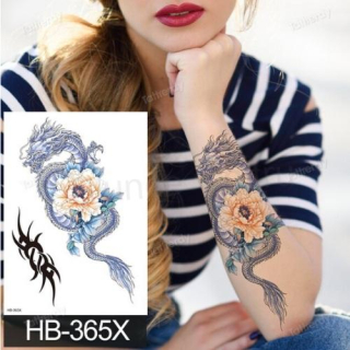 Voděodolné, dočasné tetovaní drak (E655)