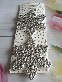 Vánoční stříbrná závěsná ozdoba 2 kusy vločka číslo 5 (E657)