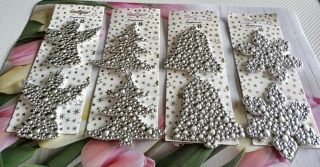 Vánoční stříbrná závěsná ozdoba 2 kusy (E657)