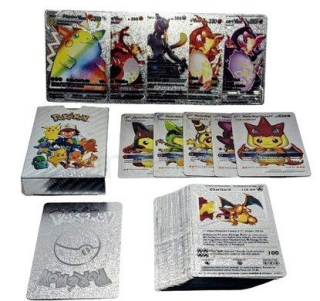 Pokemon stříbrná foliová karta více variant (D699)