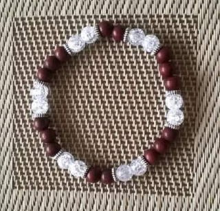 Minerální náramek s křištálem (BC154)