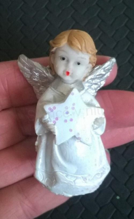 Dekorace, ozdoba Anděl, andílek s hvězdou (H338)