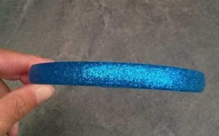 Čelenka klasická barevná modrá lesklá (H345)