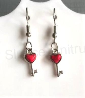 Minerální tyrkenitové náušnice klíč (X1225)