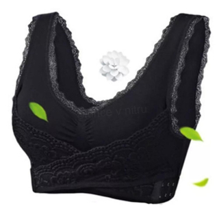 Dámská podprsenka bezkosticová, elastická, s push‑up efektem – velikost M černá (K162)