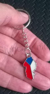 Klíčenka, přívěšek na klíče znak  Česká Republika Mapa (H347)