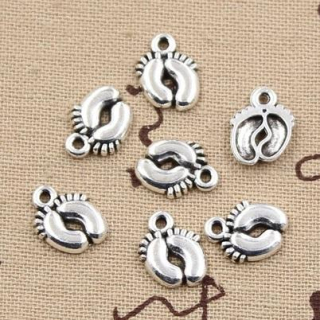 Přívěsek nožičky, nohy - 14 x 10 mm (AA304)