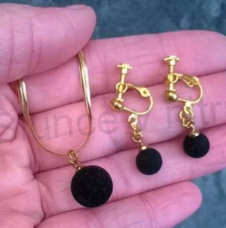 Pozlacená luxusní souprava šperků z chirurgické oceli (BS7)