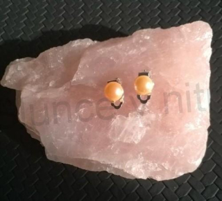 Náušnice klipsy s perleťovou perlou (BB691)