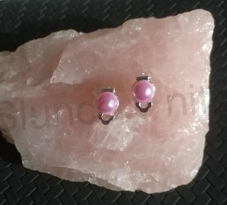 Náušnice klipsy s perleťovou perlou (BB695)