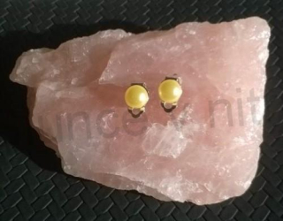 Náušnice klipsy s perleťovou perlou (BB698)