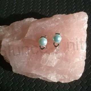 Náušnice klipsy s perleťovou perlou (BB699)