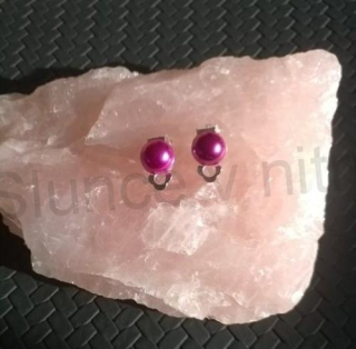 Náušnice klipsy s perleťovou perlou (BB700)