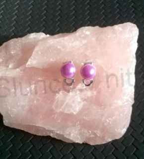 Náušnice klipsy s perleťovou perlou (BB702)