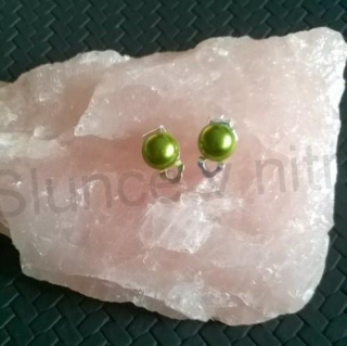 Náušnice klipsy s perleťovou perlou (BB706)