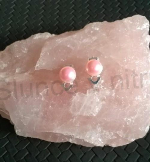 Náušnice klipsy s perleťovou perlou (BB707)