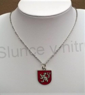 Náhrdelník s přívěškem Lva (Česká Republika) z nerez oceli (BD586)