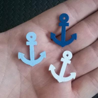 Dřevěné výřezy – ozdoba Kotva 25 mm (více variant) (V93)