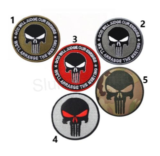 Vojenská našivka - Punisher na suchý zip včetně nášivky (C632)