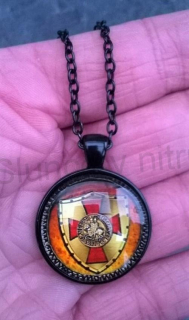 Náhrdelník s přívěškem templářský kříž (BD589)