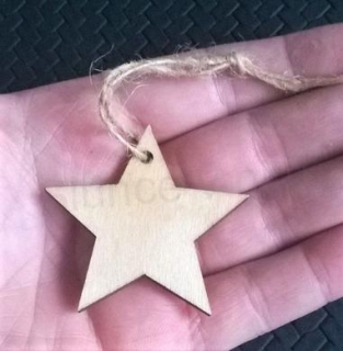 Dřevěná vánoční ozdoba hvězda (H368)