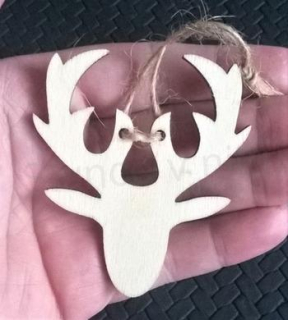 Dřevěná vánoční ozdoba jelen (H369)