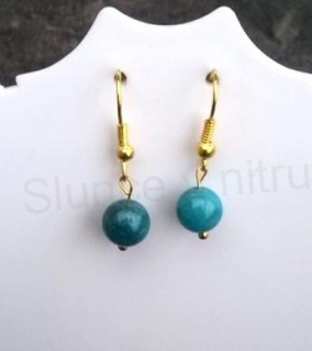 Minerální náušnice apatitové 8,5 mm (X1248)