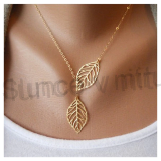 Náhrdelník, přívěšek lístky (BD73)
