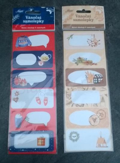 Vánoční samolepící jmenovky na dárky 6 kusů v balení (V124)