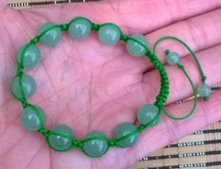 Minerální náramek aventurín zelený shamballa (X1254)