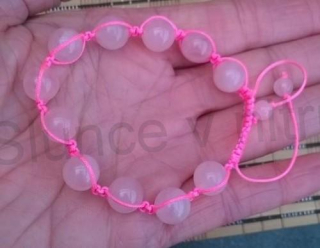 Minerální náramek růženín shamballa (X1255)