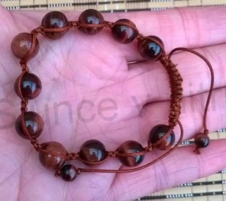 Minerální náramek byčí oko shamballa (X1256)