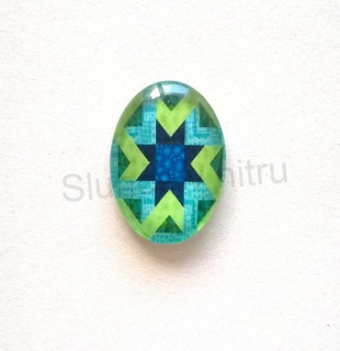 Kabošon ovál - sklo 25x18 mm (AD52)