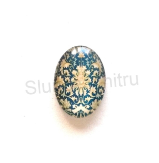 Kabošon ovál - sklo 25x18 mm (AD54)