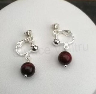 Minerální náušnice byčí oko 8,6 x 8,6 mm (X1295)