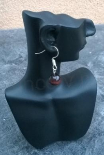 Minerální náušnice byčí oko 8,4 x 8,4 mm (X1300)