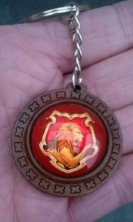 Přívěsek, klíčenka na klíče - Lev, Lvíček - dřevěný (D706)